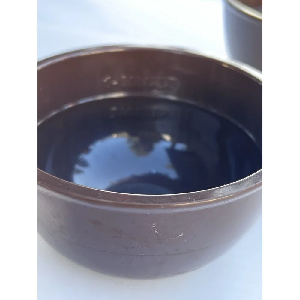 Melamine Nesting Measuring Prep Bowl Set 3 Brown Kitchen Mixing Bowls 2 Cup